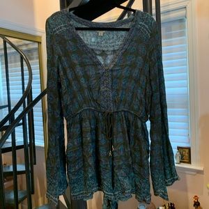 Green bohemian romper